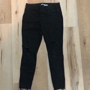 Pull-on distressed black jeans Old Navy